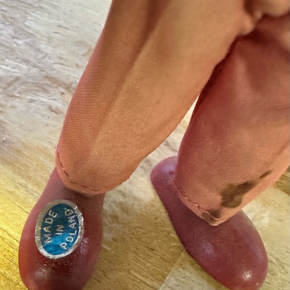 Vintage 1950’s Poland Wooden Jointed Elf Pinocchio & Girl Wooden Toy Doll Set - Picture 6 of 8